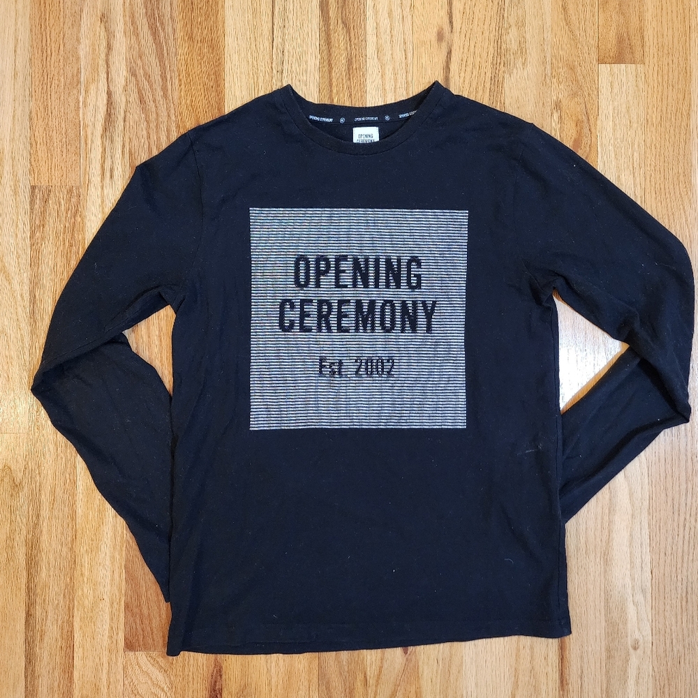 Opening Ceremony Logo Long sleeve shirt Unisex Size Small Relaxed fit Cotton